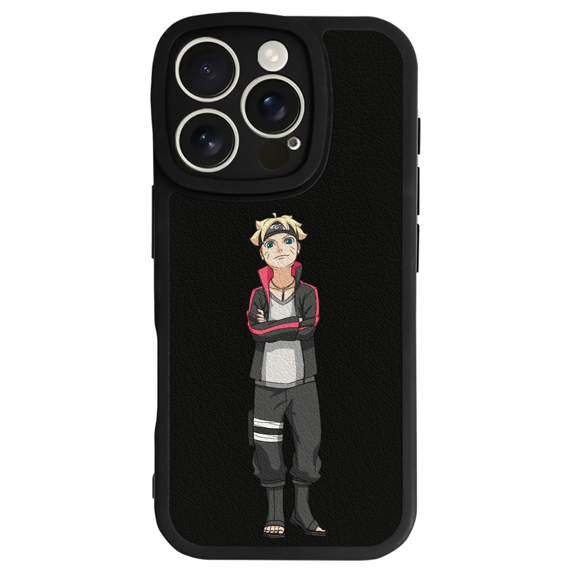 （画像用） NARUTO -ナルト- うずまき ボルト Uzumaki Boruto 【iPhone 16シリーズ対応】シリコンスマホケース（レザー調） 材質：シリコン